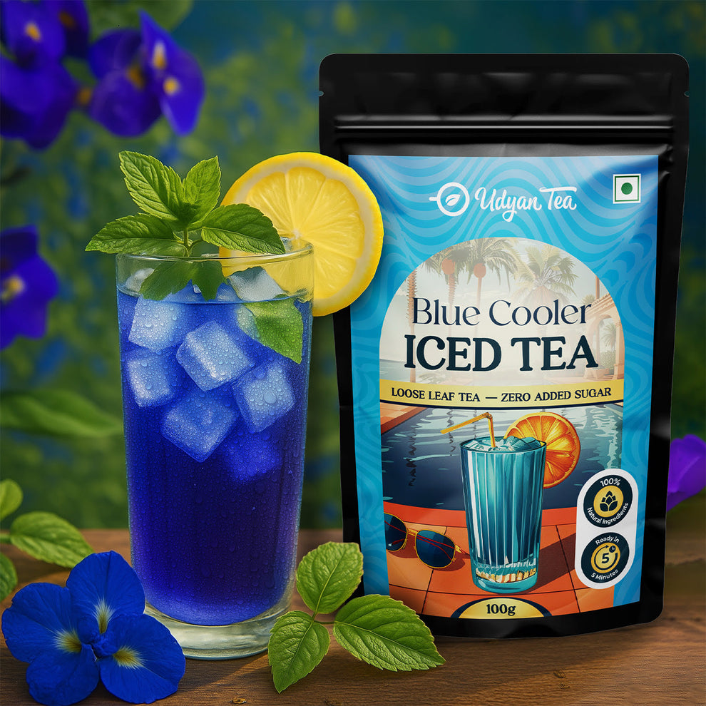 Blue Cooler Iced Tea | Fresh & Minty | Udyan Tea - 100g Loose Leaves ...