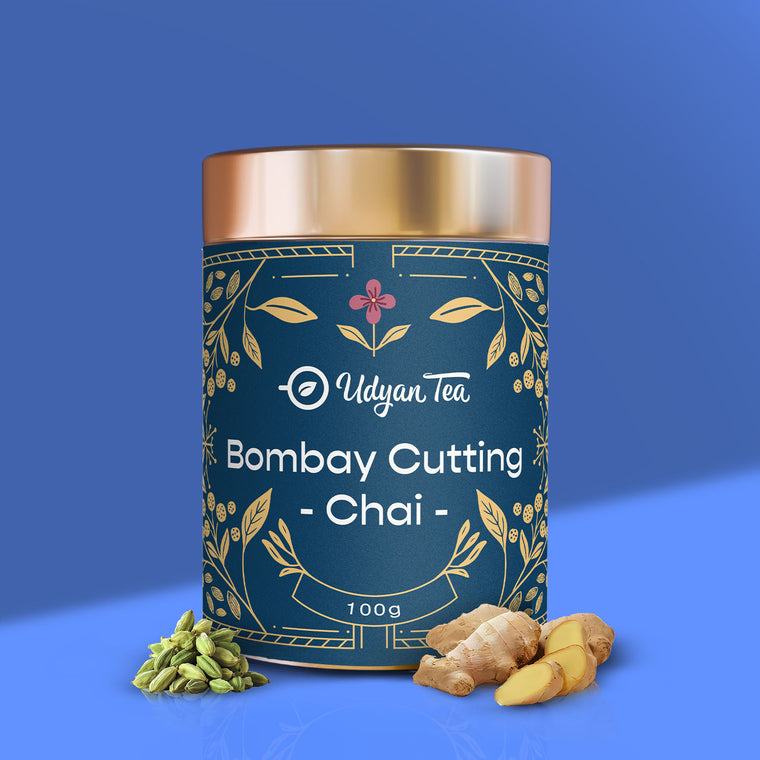 Bombay Cutting Chai tin with cardamom and ginger