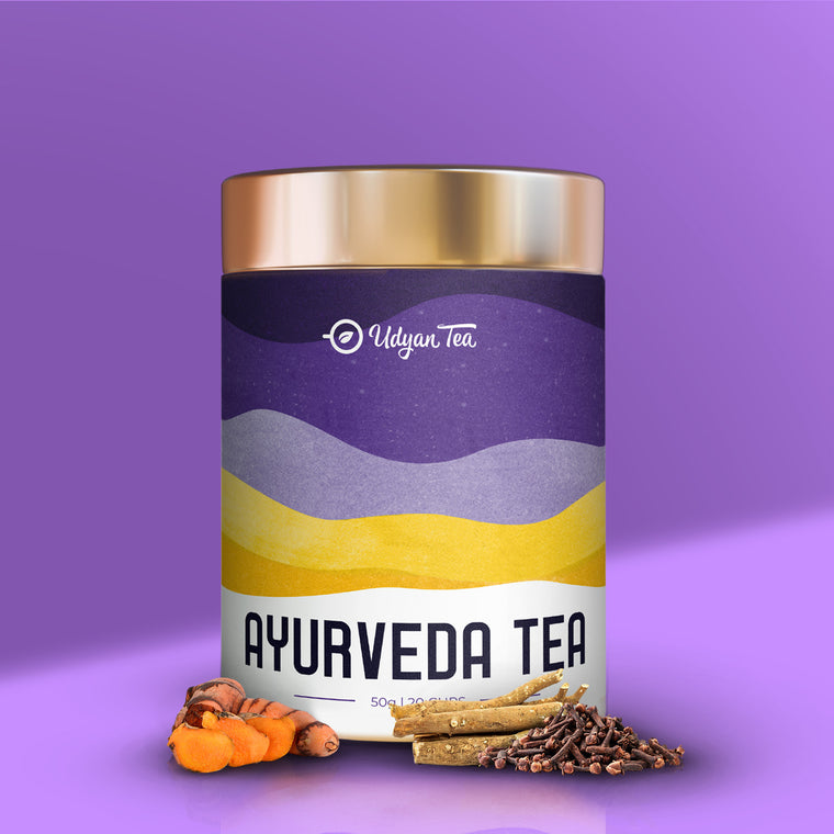 Ayurveda Tea tin with turmeric and spices