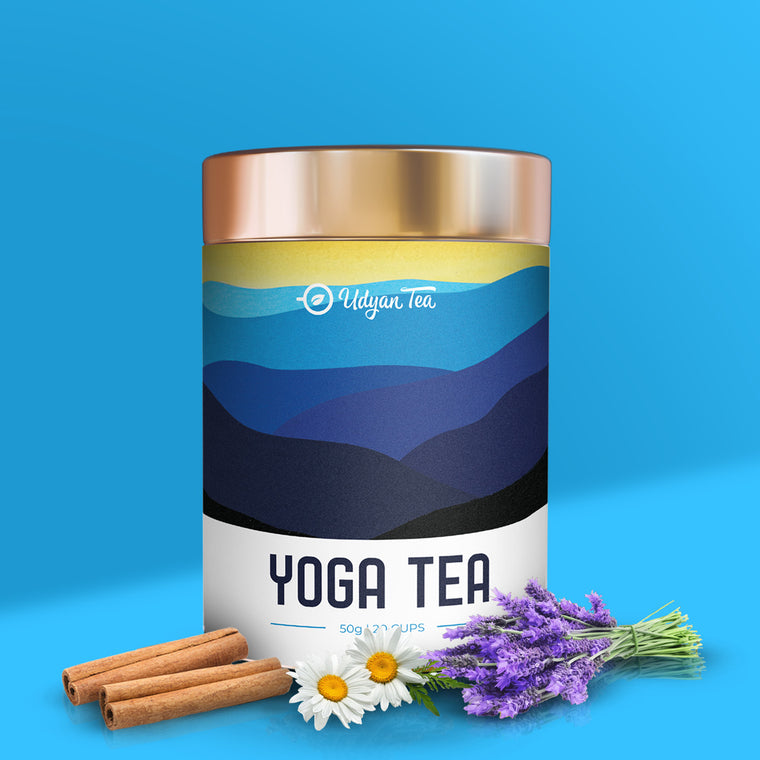 Yoga Tea tin with cinnamon, chamomile and lavender