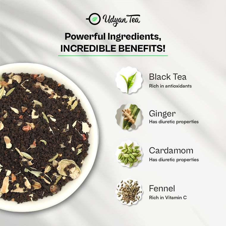 Punjabi Masala CTC Chai blend with black tea, ginger, cardamom and fennel