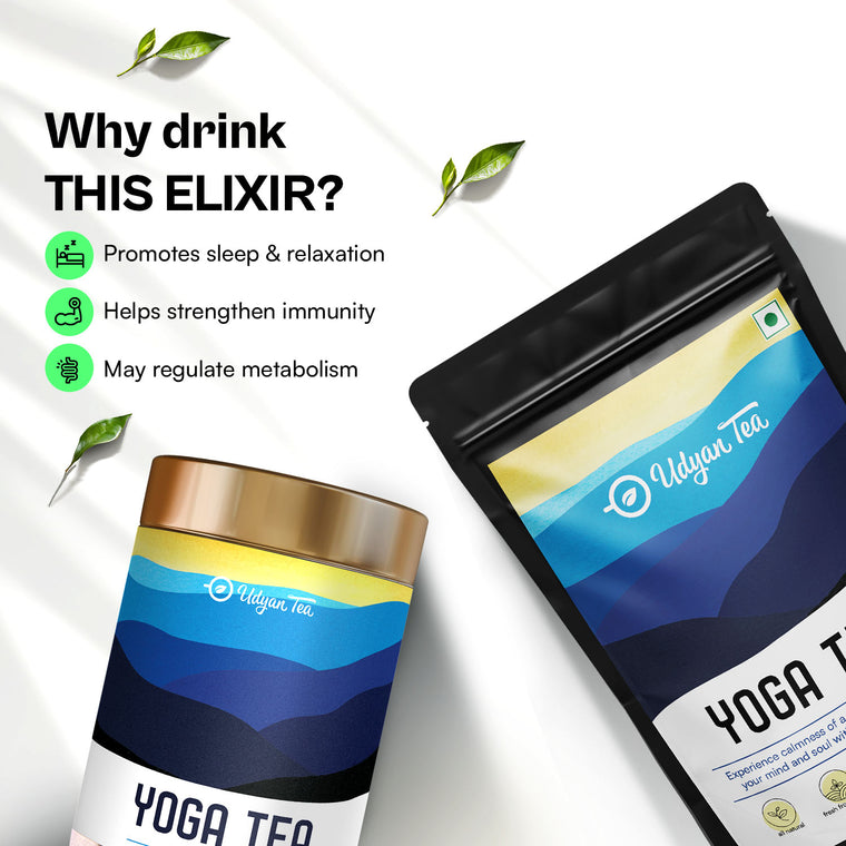 Yoga Tea pouch and tin
