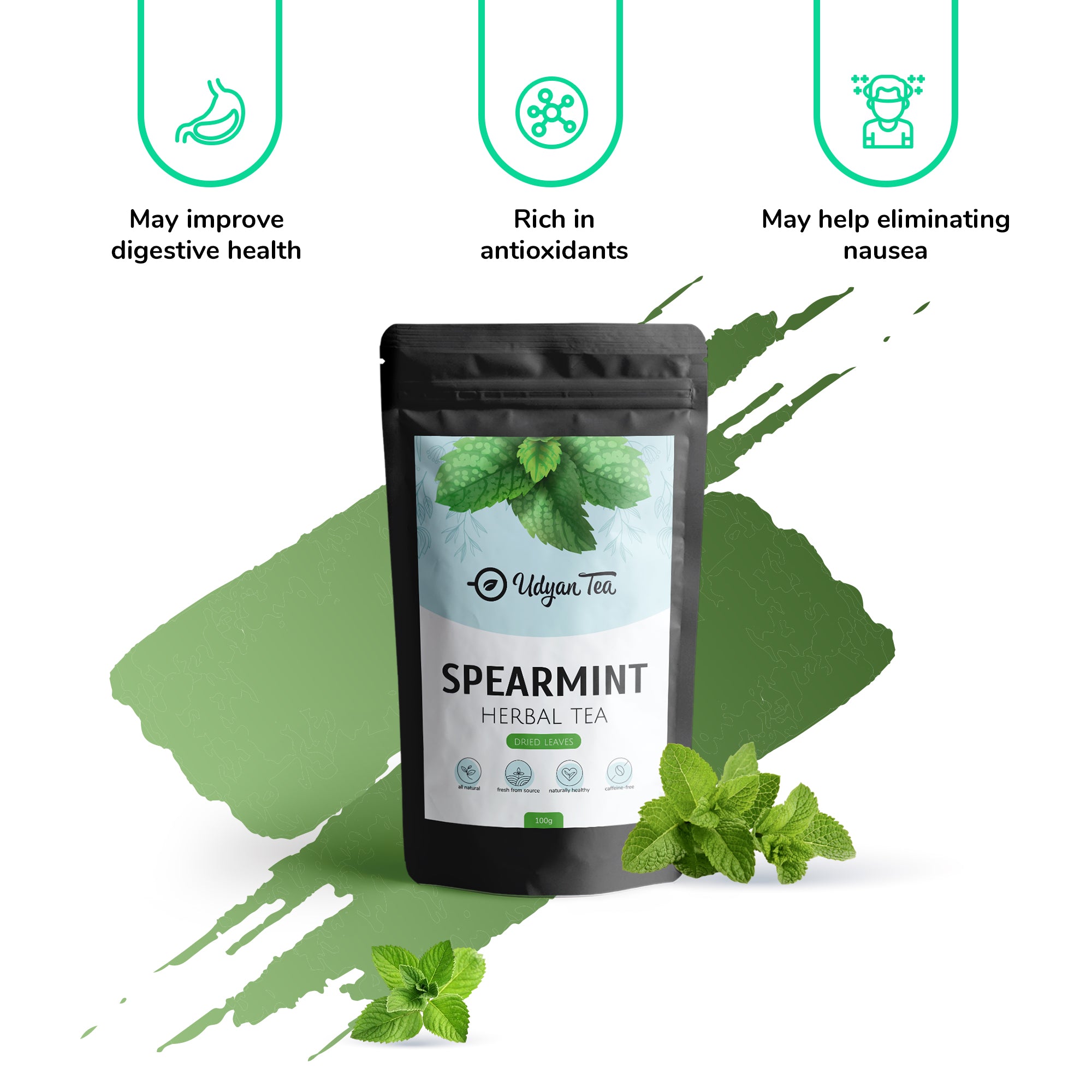 Spearmint Herbal Tea | 100% Caffine Free Herbal Tea | Udyan Tea