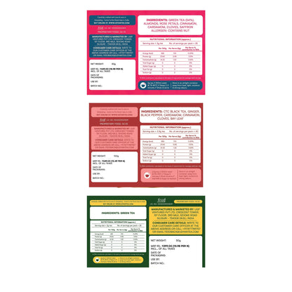Best Seller Combo Pack: back labels with ingredients and nutrition information