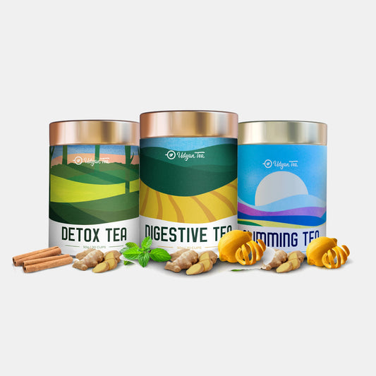 Detoxifying Wellness Tea Pack: the packs you get, front view
