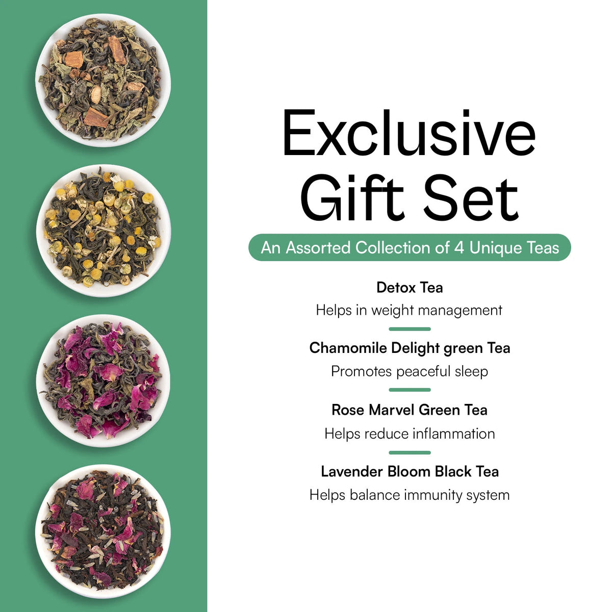 Festive Tea Gift Box, product information card (2)