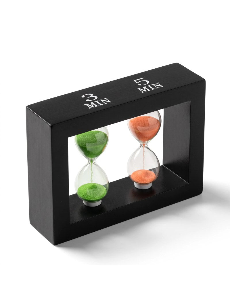 Happy Hour tea timer, 3 and 5 minute sand timers