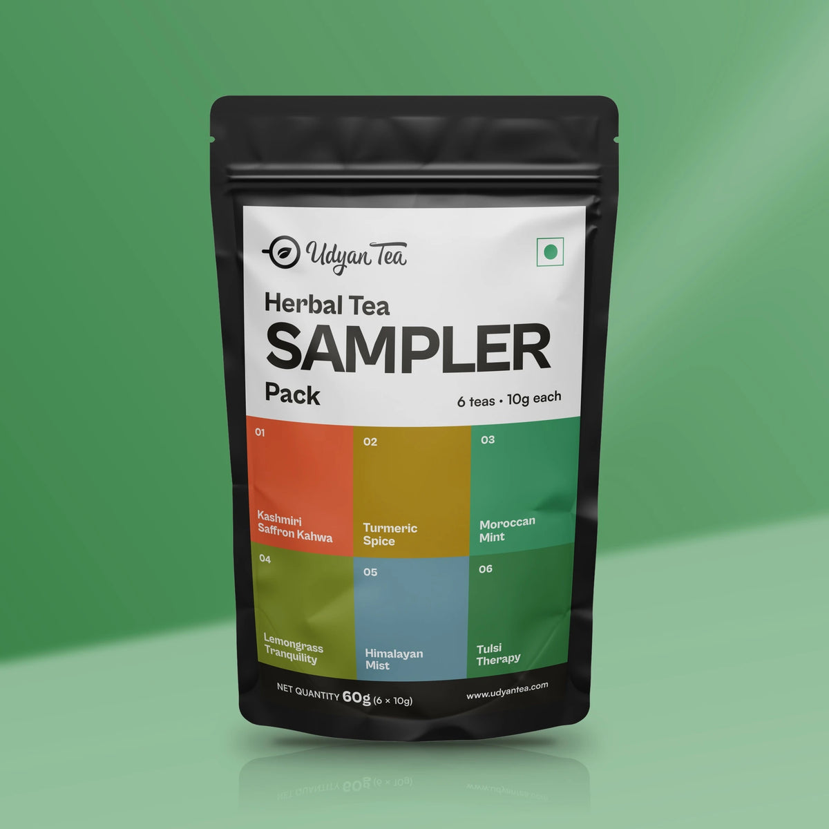 Herbal Tea Sampler Pack, front of the pack