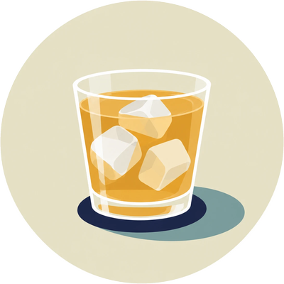 Iced tea served in a glass with ice cubes