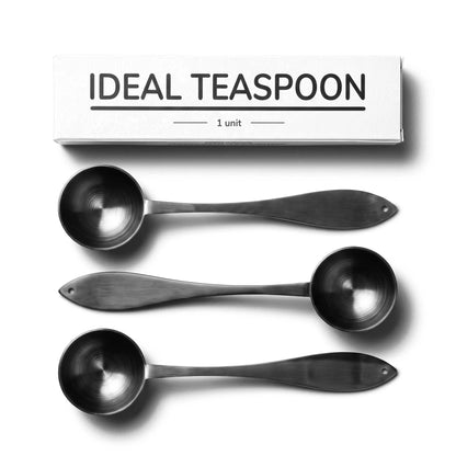 Ideal tea spoon, set of 3, on a white background