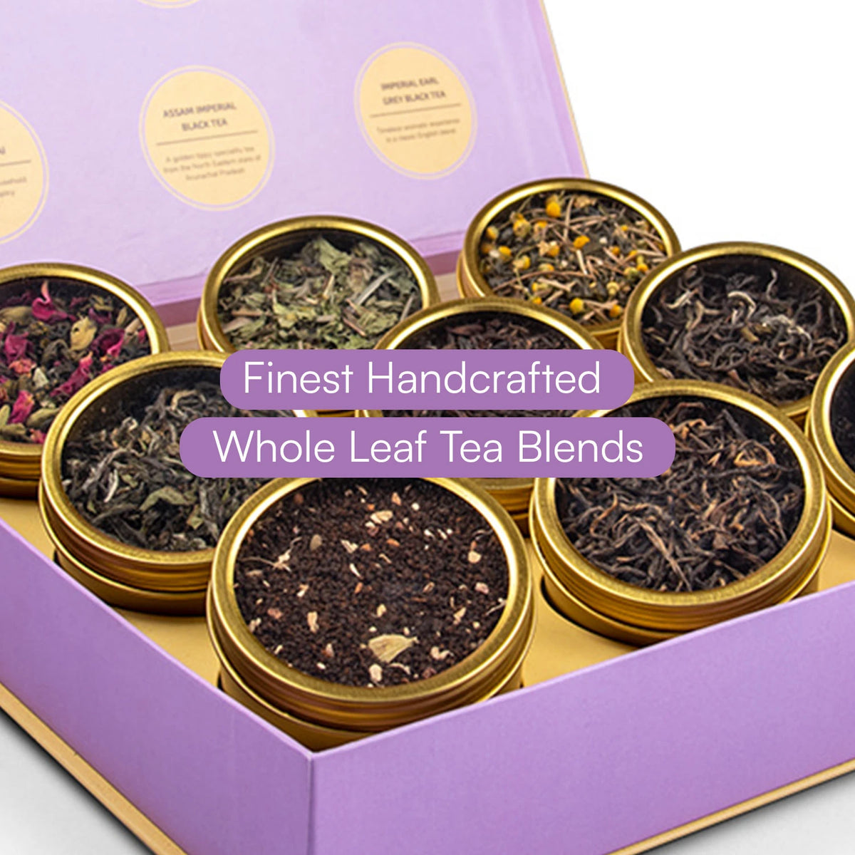 Melange Tea Gift Box, product information card (2)