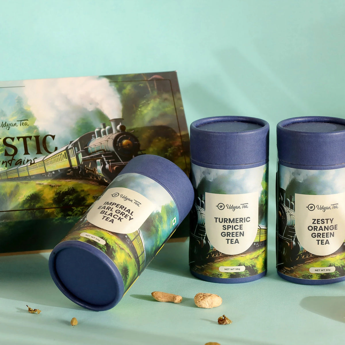 Mystic Mountains Tea Gift Box, styled photo (2)