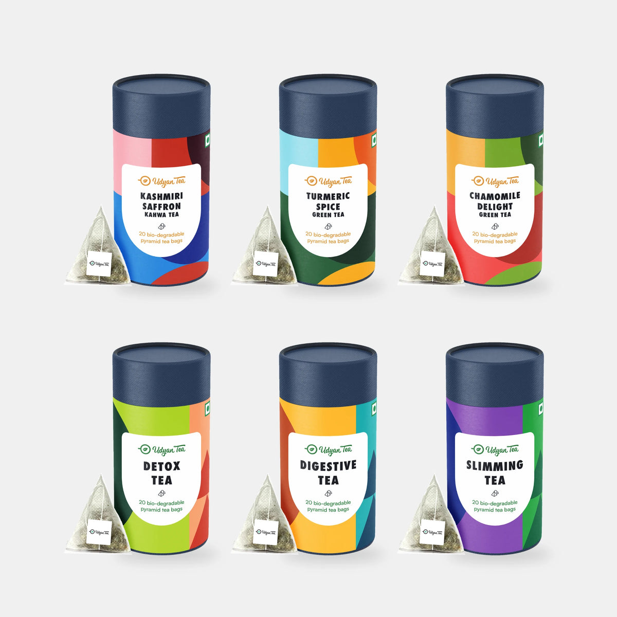Tea Discovery Pack: the packs you get, front view