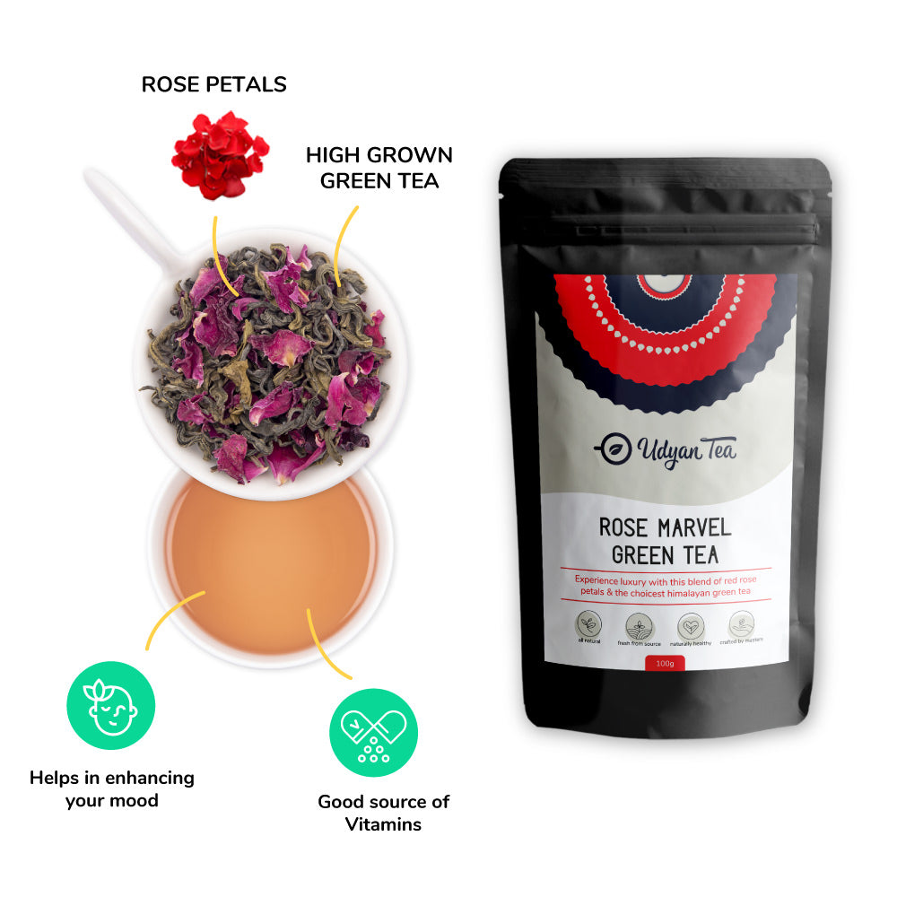 Rose Marvel Green Tea - Udyan Tea