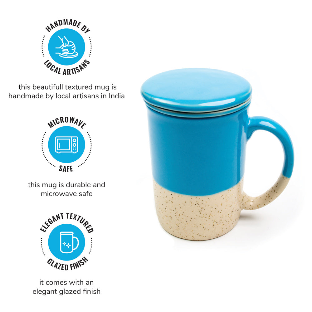 Terra Tea Infuser Mug (Aqua Blue)