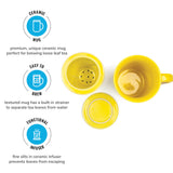 Terra Tea Infuser Mug (Lime Yellow)