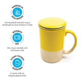 Terra Tea Infuser Mug (Lime Yellow)