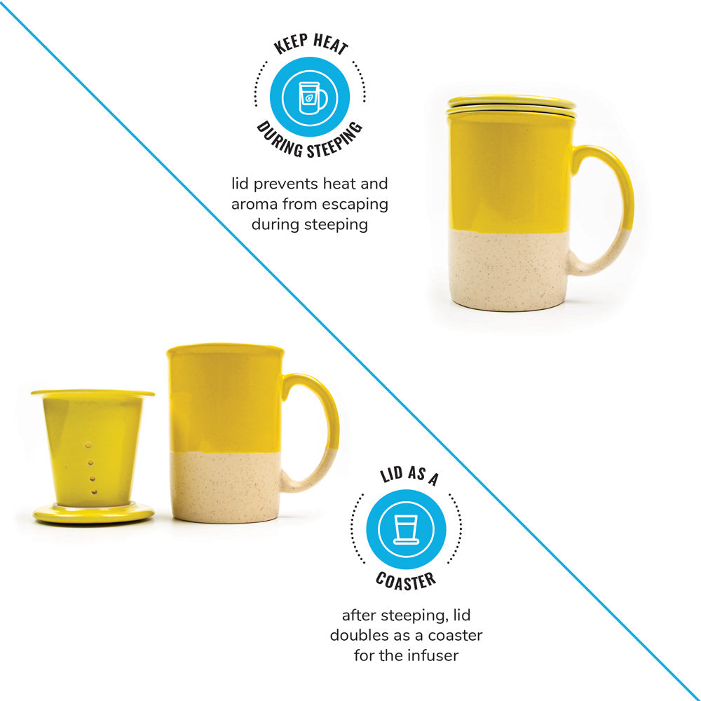 Terra Tea Infuser Mug (Lime Yellow)