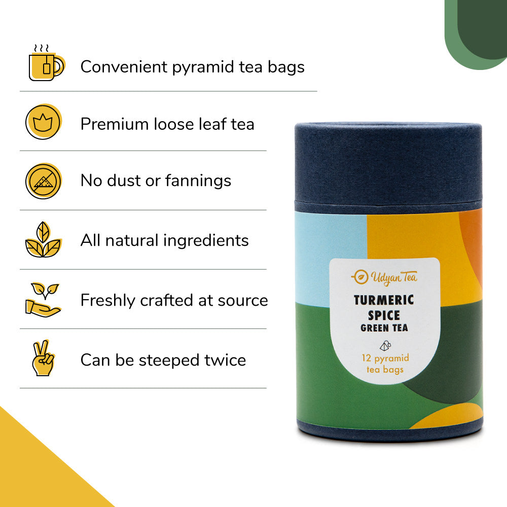 Turmeric Spice Green Tea Bags